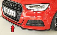 Etuspoileri Audi A3 (8V) vm.09.16- (ex facelift) 5-ov (sedan 8VS), 3-ov (cabrio 8V7), Rieger