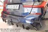 Takaspoileri BMW 3-srj G20/G21 vm.2019-, m-sport, ulostulot 1x vasen+oikea, vetokoukulla, Rieger