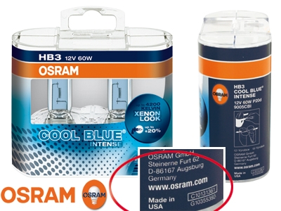 OSRAM Cool Blue Intense HB3 Xenon-look Polttimo