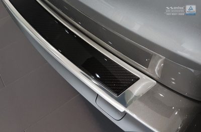 Takapuskurin suoja BMW X3 F25 vm.2015-, kiiltävä hiilikuitu, teräs & hiilikuitu
