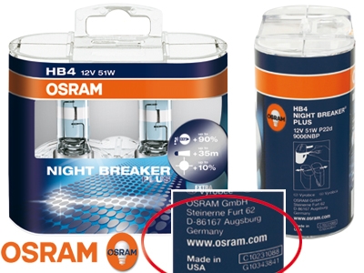 OSRAM NIGHT BREAKER Plus HB4 Xenon Polttimo