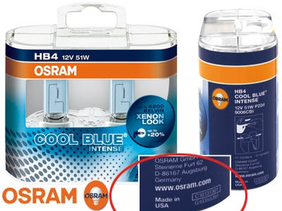 OSRAM Cool Blue Intense HB4 Xenon-look Polttimo