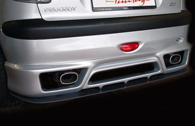 Takapuskurin alaosa Peugeot 206 vm.09.98-05.06, cabrio CC, sedan, Rieger