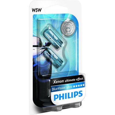 Parkkipolttimot Philips W5W T10 BlueVision Ultra (pari) 