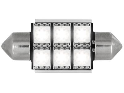 LED Tuubipolttimo SMD-Line 36mm 6 SMD Led,white, Canbus (1-pari)