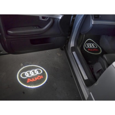 Led logovalosarja Audi logolla oviin tai puskureihin, 12V 3W