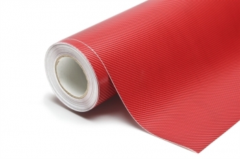Muovikalvo hiilikuitu look punainen 3D 152cm x 50cm 
