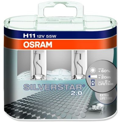 OSRAM SilverStar 2.0 H11  12V 55W  Polttimot (pari) 