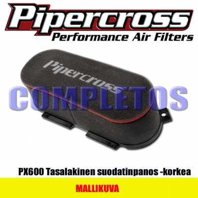  Pipercross Px600 ilmansuodatin, tasalakinen tai kupumallinen