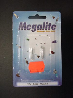 Megalite polttimoT 12V 1.2W (2kpl)